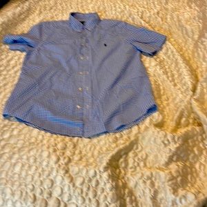 Ralph Lauren Blue and White checkered shirt